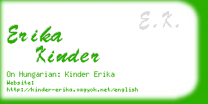 erika kinder business card